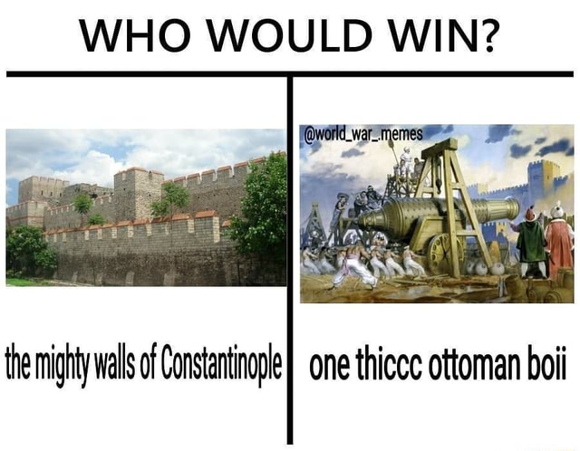 WHO WOULD WIN? the mighty walls of Constantinople] one thiccc ottoman ...