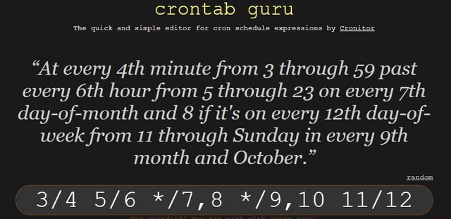 Crontab Guru The Quick And Simple Editor For Cron Schedule Expressions ...