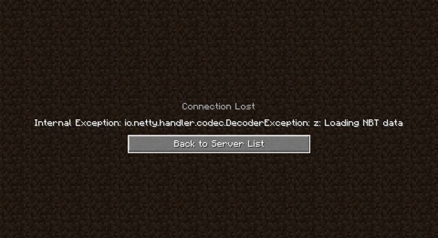 Ошибка майнкрафт internal exception io netty handler codec decoderexception the received