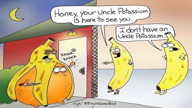 Honey, your Uncle Potassium is here to see you. T dont have an Unele ...