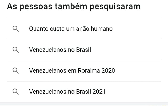 As pessoas também pesquisaram Quanto custa um anão humano Venezuelanos