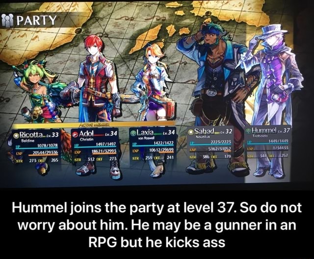 Hummel joins the at level 37.80 do not worry about him. He may be gunner in an RPG but he ass - Hummel joins the at level 37.