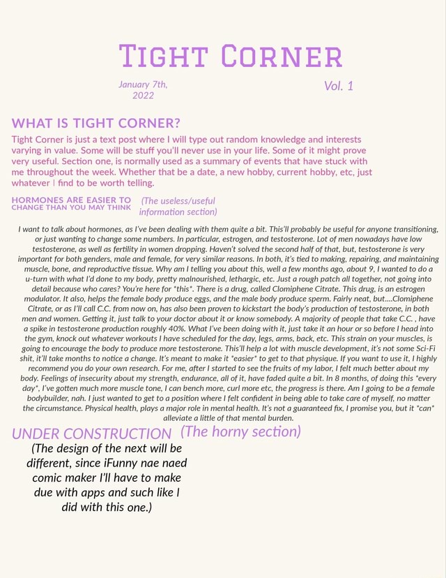 tight-corner-january-vol-1-2022-what-is-tight-corner-tight-corner-is-just-a-text-post-where-i