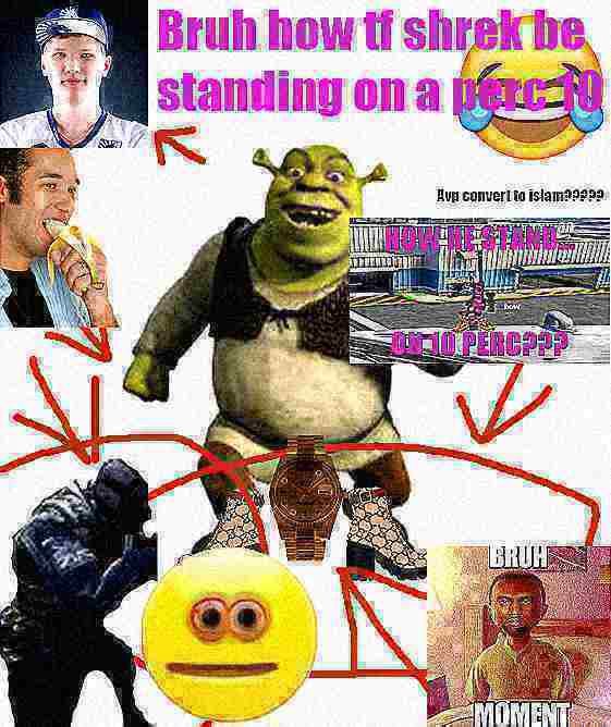 Bruh how shrek be, standing on - iFunny