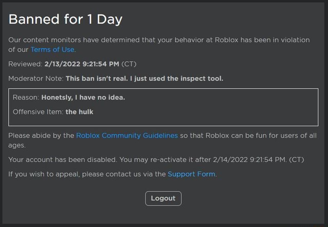 i-have-just-been-banned-for-7-days-on-roblox-youtube