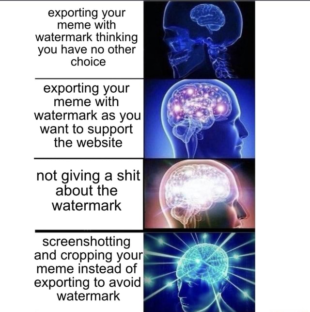 Export File Meme Exporting your meme with watermark thinking you have no other choice ...