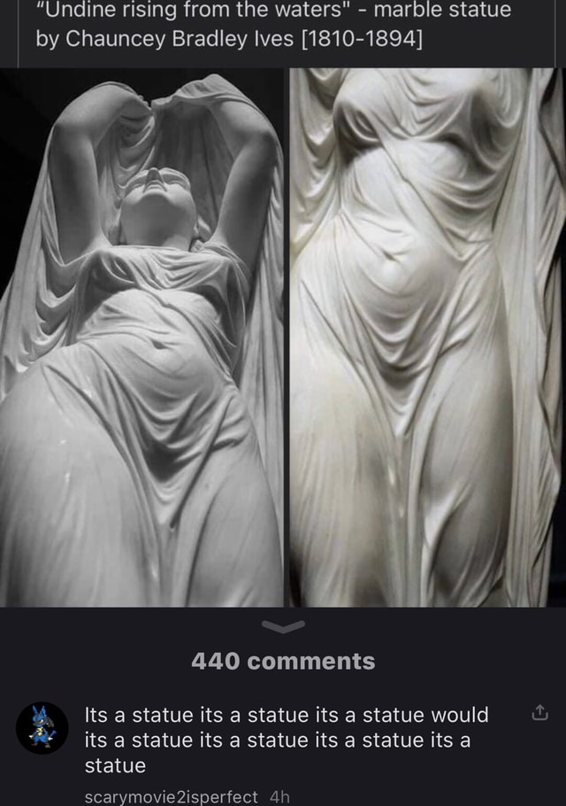 Undine Rising From The Waters Marble Statue By Chauncey Bradley Ives 1810 1894 440