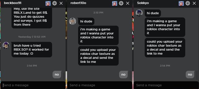 Beckboos1 Hey Use The Site Rblx Land To Get R You Just Do Quizzes And Surveys Got I From There Vrunnave U Triea Rbxso It Worked For Me Today Roberti0o Hi Dude - ahegao roblox decals
