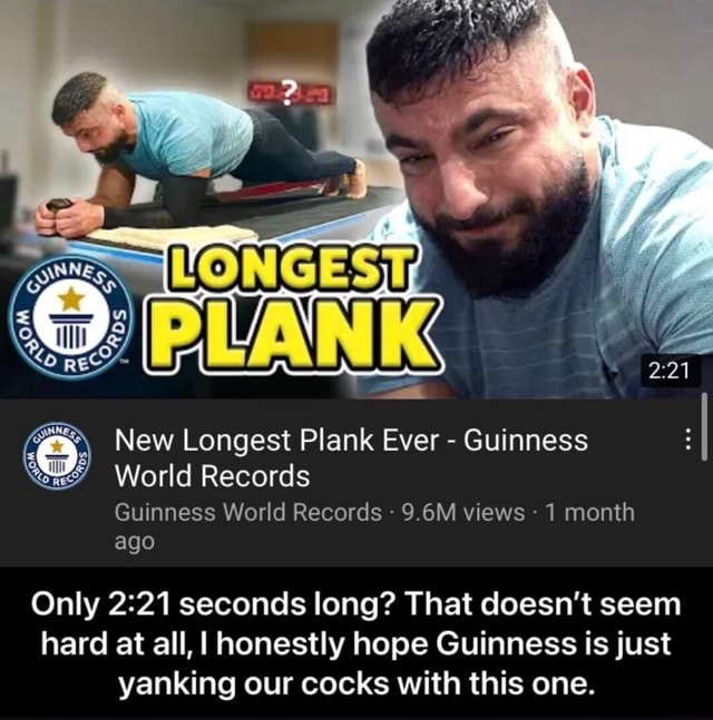 New Longest Plank Ever - Guinness World Records Guinness World Records ...