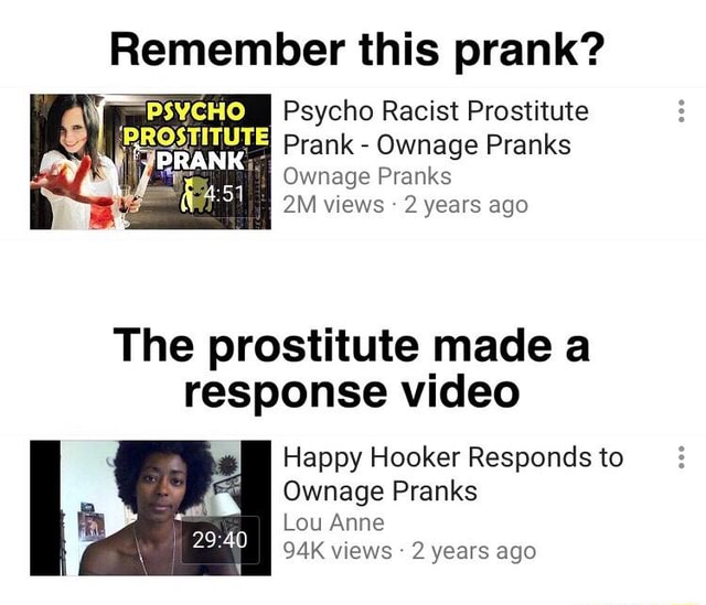 prostitute prank
