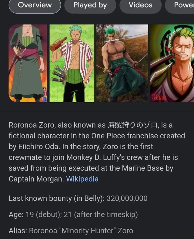 Roronoa Zoro - Wikipedia