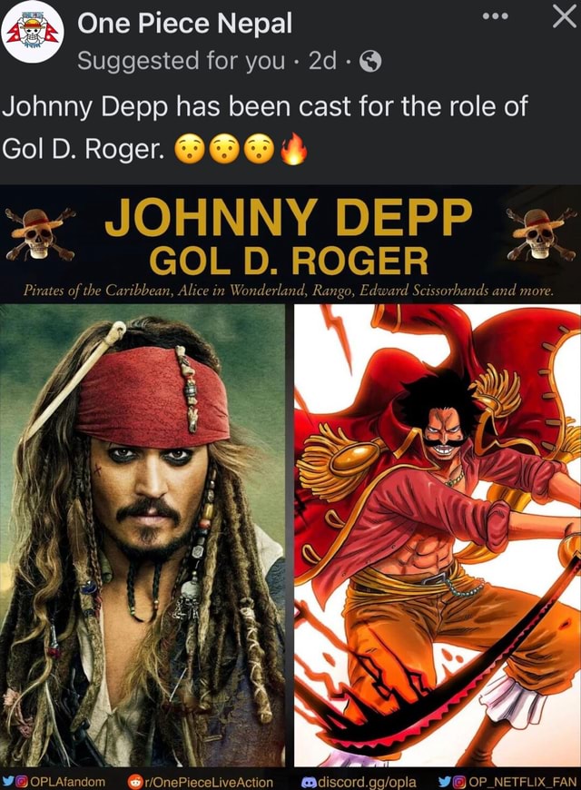 One Piece Nepal Suggested for you Johnny Depp has been cast for the