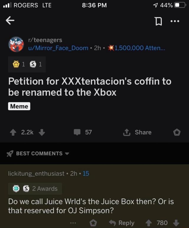 Petition for XXXtentacion's coffin to be renamed to the Xbox Do we call ...