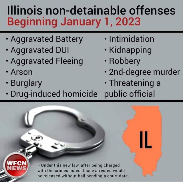 Illinois nondetainable offenses Beginning January 1, 2023 Aggravated