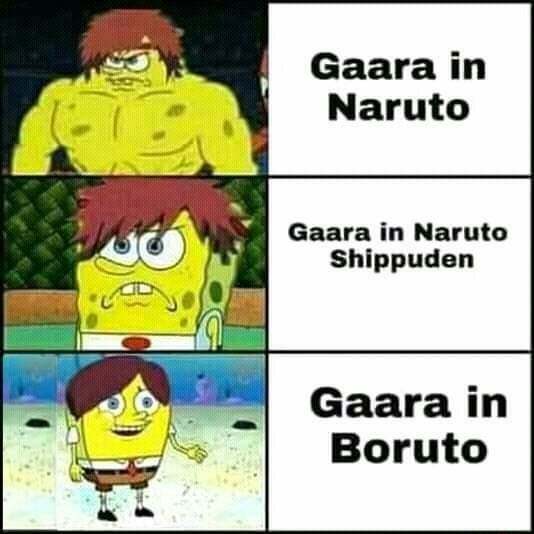 Gaara in Naruto Gaara in Naruto Shippuden Gaara in Boruto - iFunny