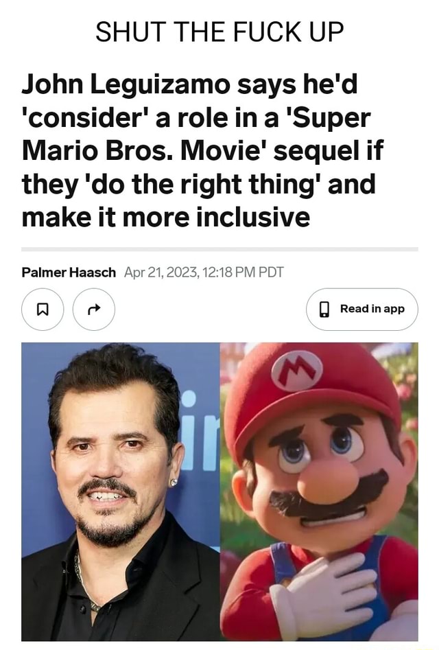 John Leguizamo Talks How He'd 'Consider' a 'Super Mario' Sequel Role