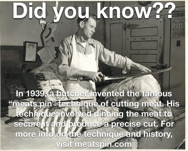 Did you know?? In 1939, a butcher invented the famous I "meats pin