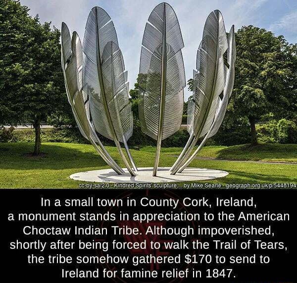 Ina small town in County Cork, Ireland, a monument stands in