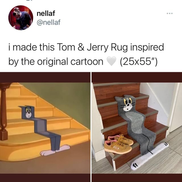 Tom Rug I made this Tom & Jerry Rug inspired by the original cartoon (25x55 ...