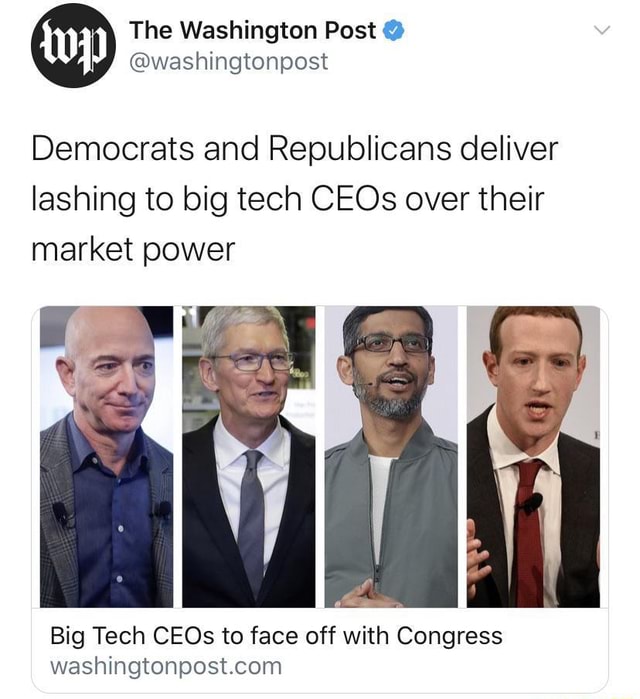 Democrats And Republicans Deliver Lashing To Big Tech CEOs Over Their ...