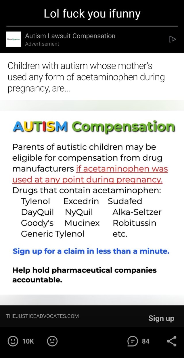 Autism Lawsuit Compensation Advertisement Children with autism whose