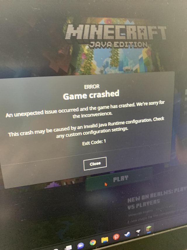 ERROR Game crashed An unexpected issue occurred the and the game has ...