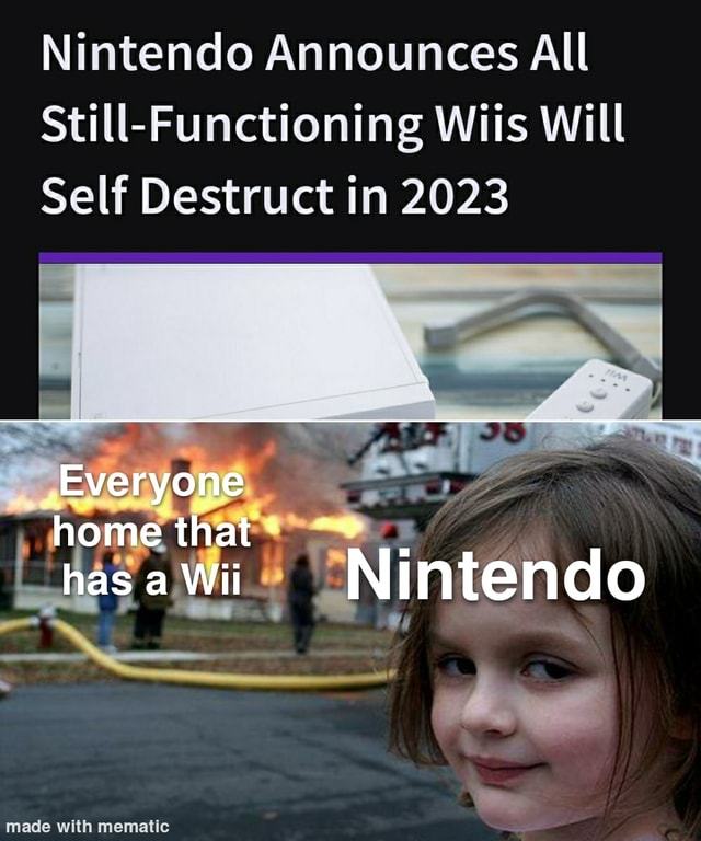 Nintendo Announces All Still-Functioning Wiis Will Self Destruct in 2023