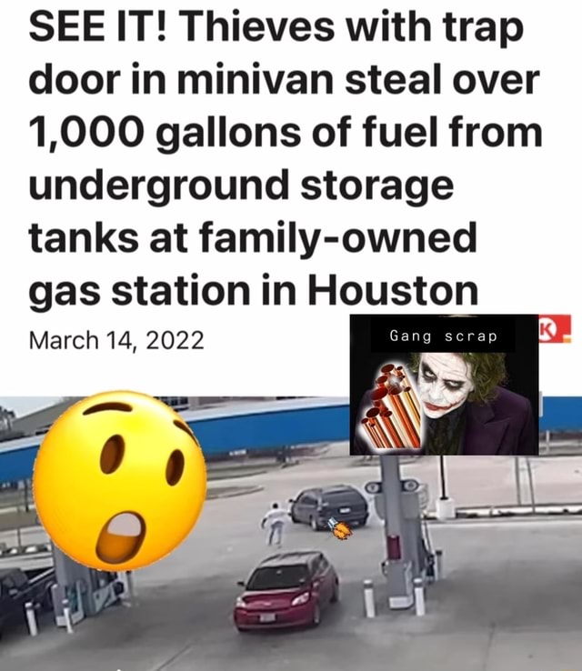 SEE IT! Thieves with trap door in minivan steal over 1,000 gallons of
