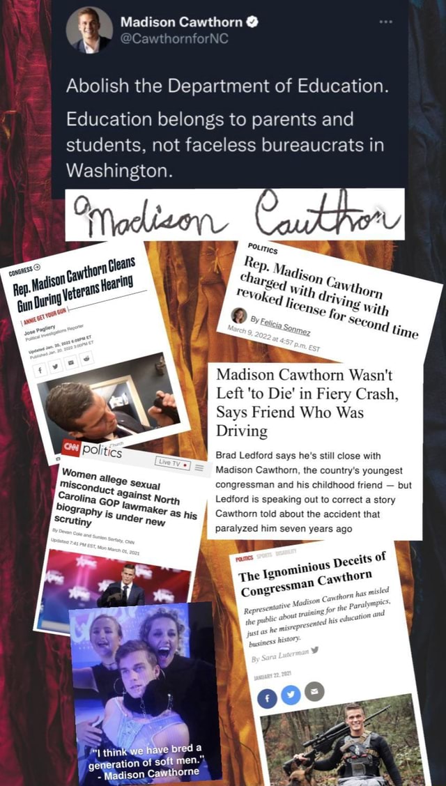Madison Cawthorn CawthornforNC Abolish the Department of Education