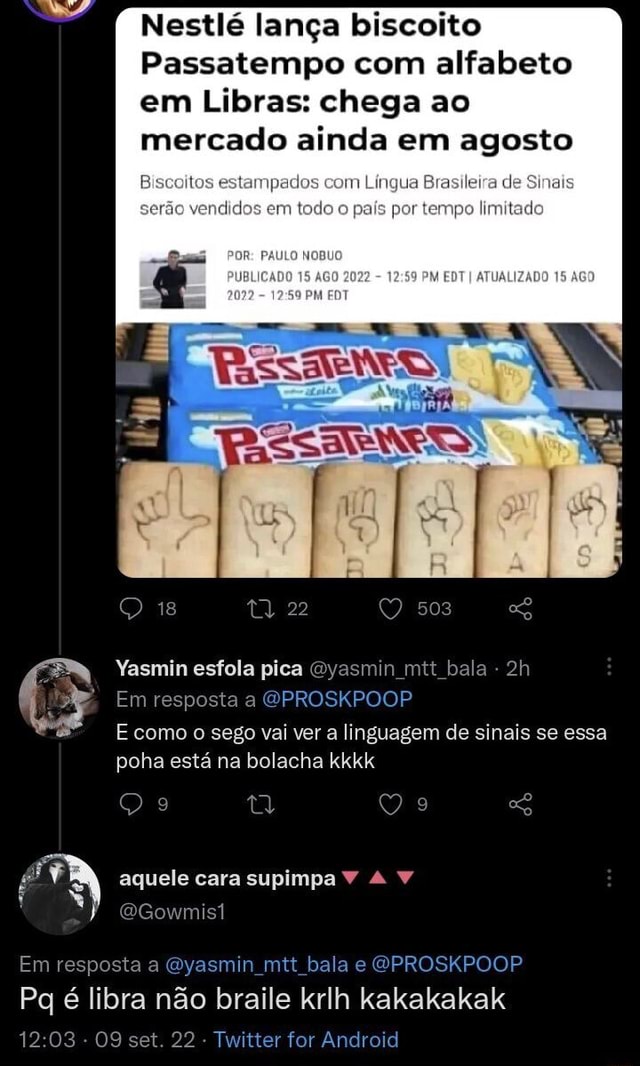 Nestlé lança biscoito Passatempo com alfabeto em Libras chega ao