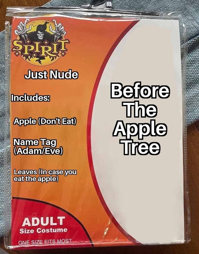 DD Just Nude Includes Before The Apple (Don't Eat) Apple Tree Name Tag