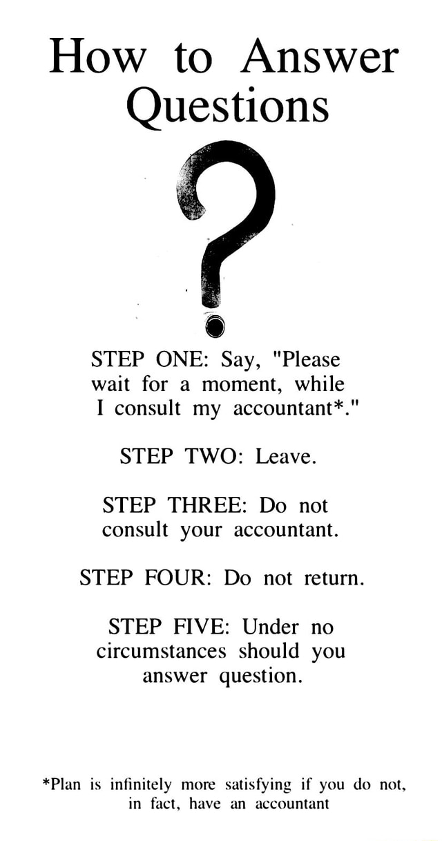 How to Answer Questions STEP ONE: Say, 