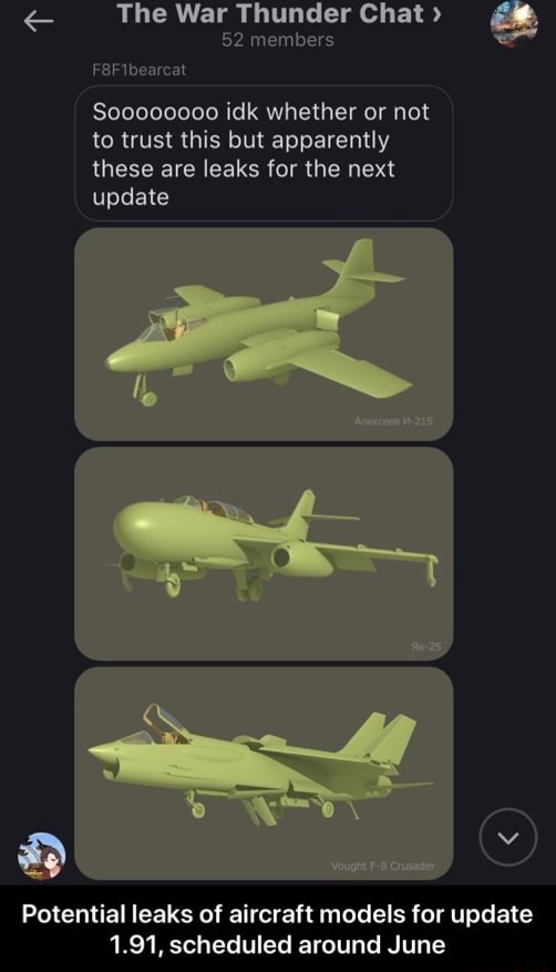 Potential Leaks Of Aircraft Models For Update 1 91 Scheduled Around June Ifunny