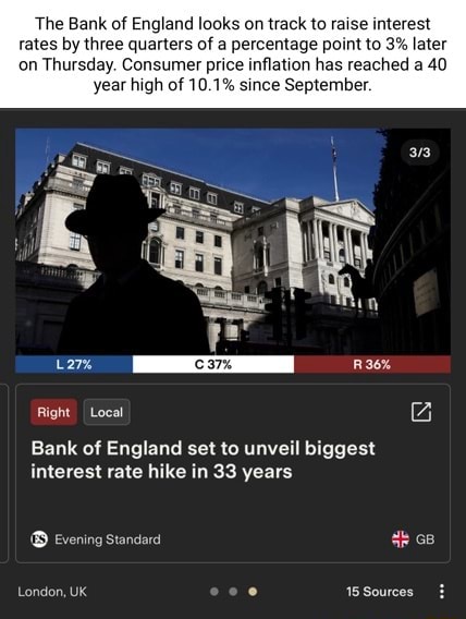 The Bank of England looks on track to raise interest rates by three ...