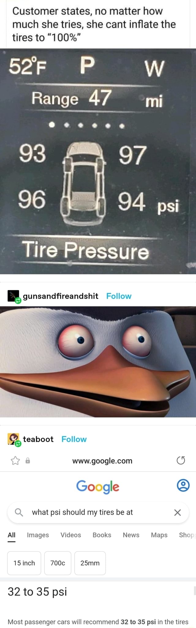tire low inflate to 35 psi meaning