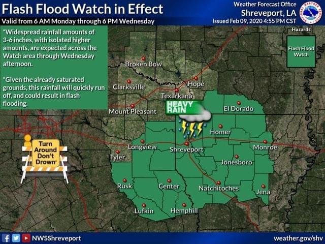 Flash Flood Watch in Effect through Wednesday *Widespread rainfall ...