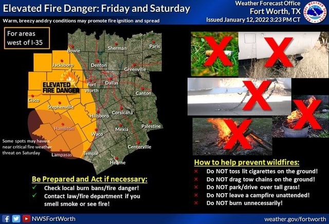 Weather Forecast Offi Elevated Fire Danger: Friday And Saturday Fort ...