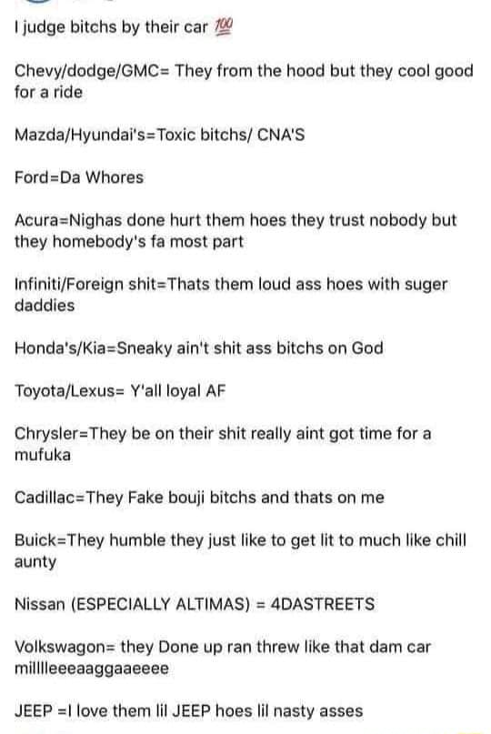 Judge Bitchs By Their Car They From The Hood But They Cool Good For A 