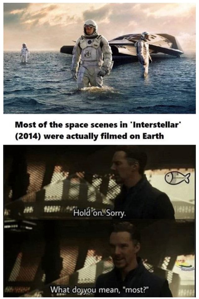 Most of the space scenes in 'Interstellar' (2014) were actually filmed ...