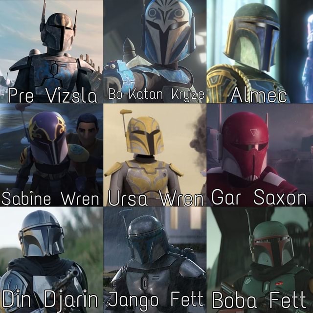 Pre Vizsla Bo-katan Kryze Almec Sabine Wren Ursa Wren Gar Saxon Din ...