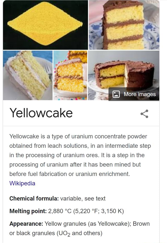 4 More Images Yellowcake 4 More Images Yellowcake