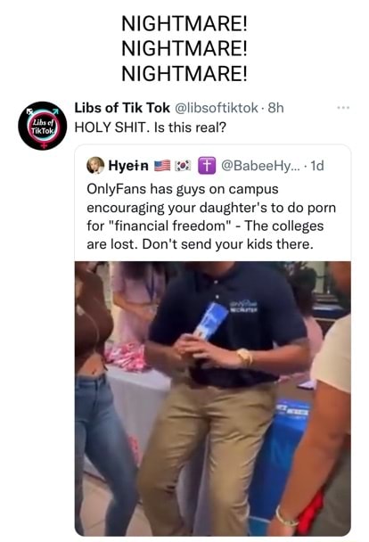 NIGHTMARE NIGHTMARE NIGHTMARE Libs of Tik Tok @libsoftiktok  