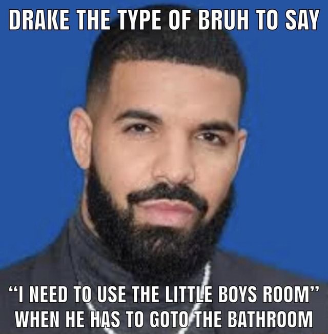 DRAKE THE TYPE OF BRUH TO SAY 