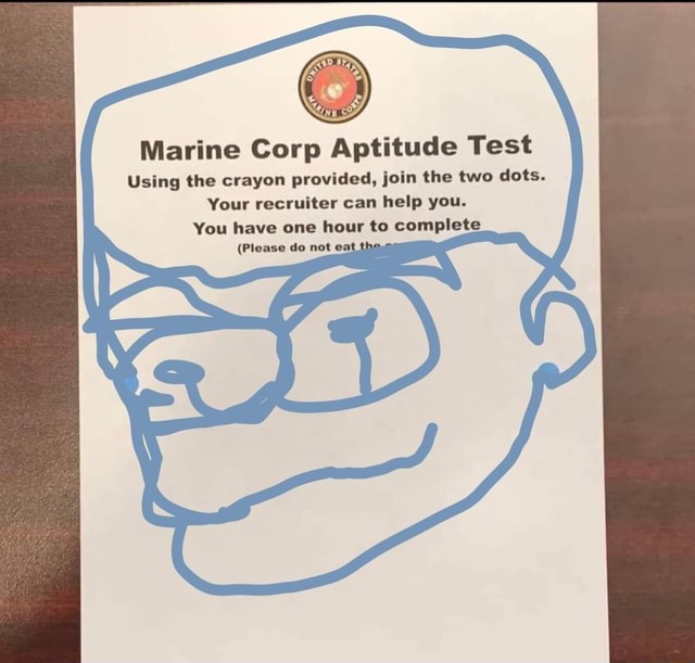 Marine Corp Aptitude Test Meme
