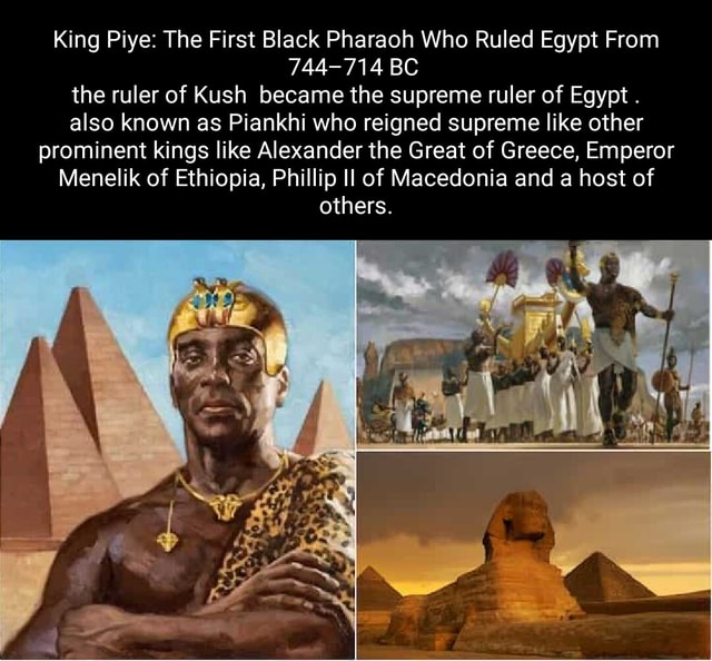 King Piye: The First Black Pharaoh Who Ruled Egypt From 744-714 BC the ...