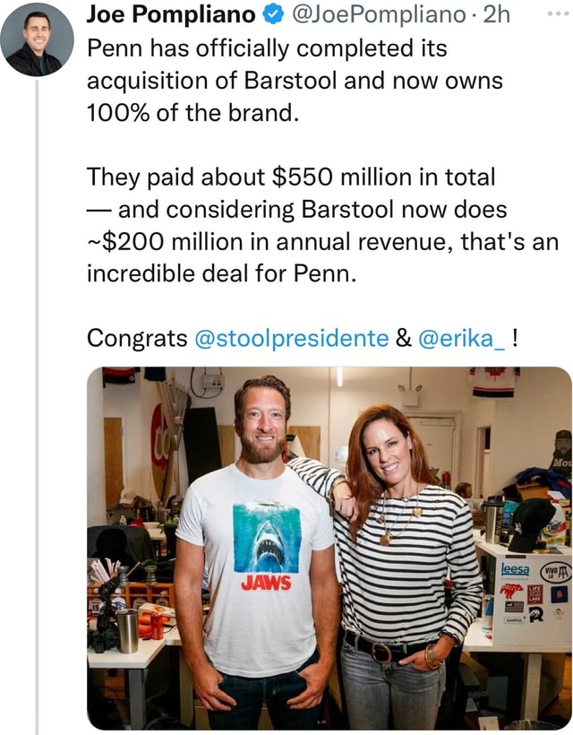 Joe Pompliano @ @JoePompliano Penn Has Officially Completed Its ...