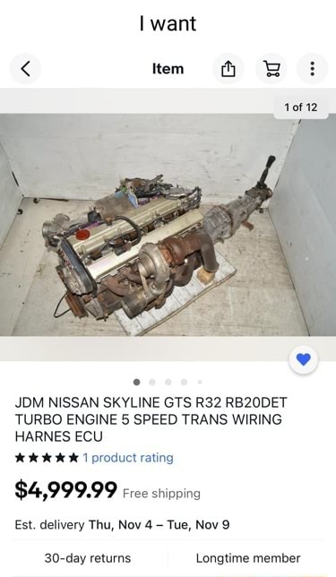 Want JDM NISSAN SKYLINE GTS RB20DET TURBO ENGINE 5 SPEED TRANS WIRING ...