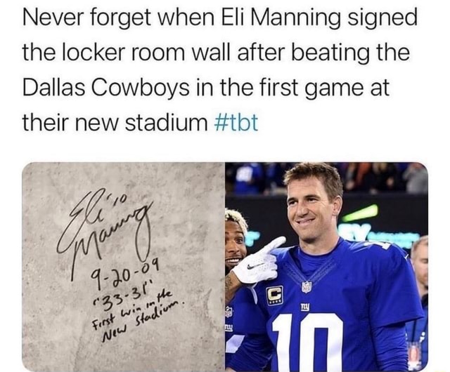 NFL UK on X: Throwback to when Eli Manning signed the locker-room