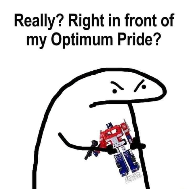 Really? Right in front of my Optimum Pride? iFunny