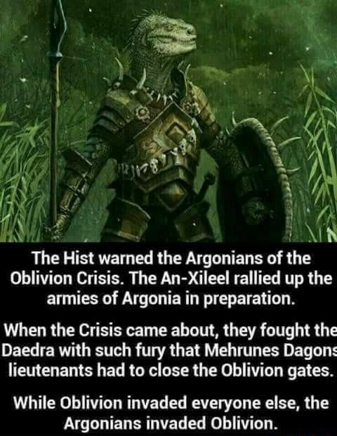 Who Is Invading Whom Asswagon Yt The Hist Warned The Argonians Of The Oblivion Crisis The An 